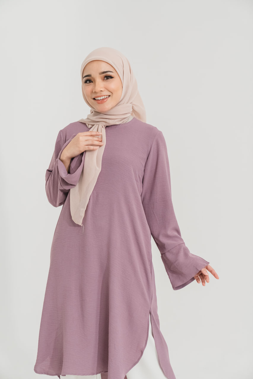 EIREEN IRONLESS TUNIC ORCHID